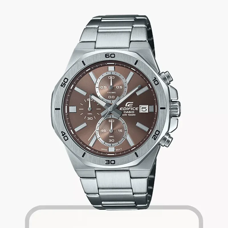 Casio Edifice Chronograph Brown Dial Men's Watch- EFV-640D-5AV